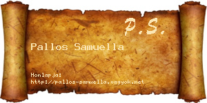 Pallos Samuella névjegykártya